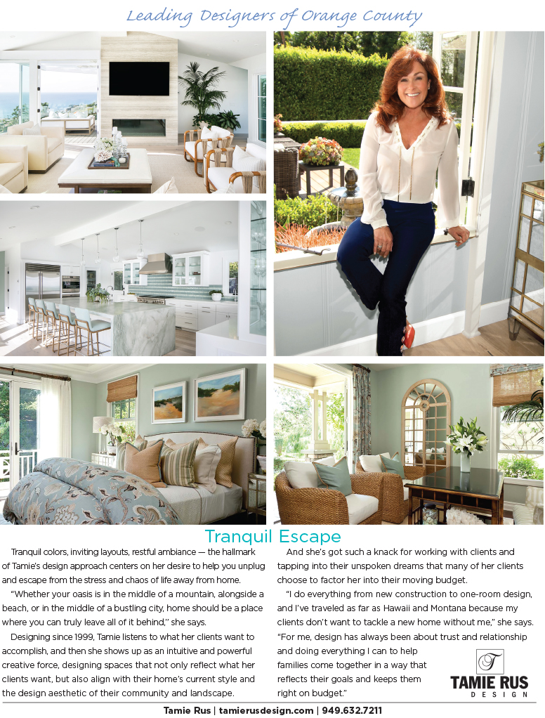 Tamie Rus Design featured in Architectural Digest May 2020